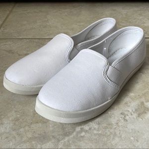 White slip on sneakers